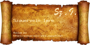 Szauervein Imre névjegykártya