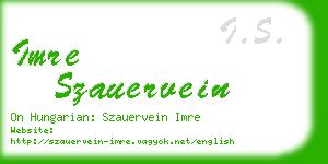 imre szauervein business card
